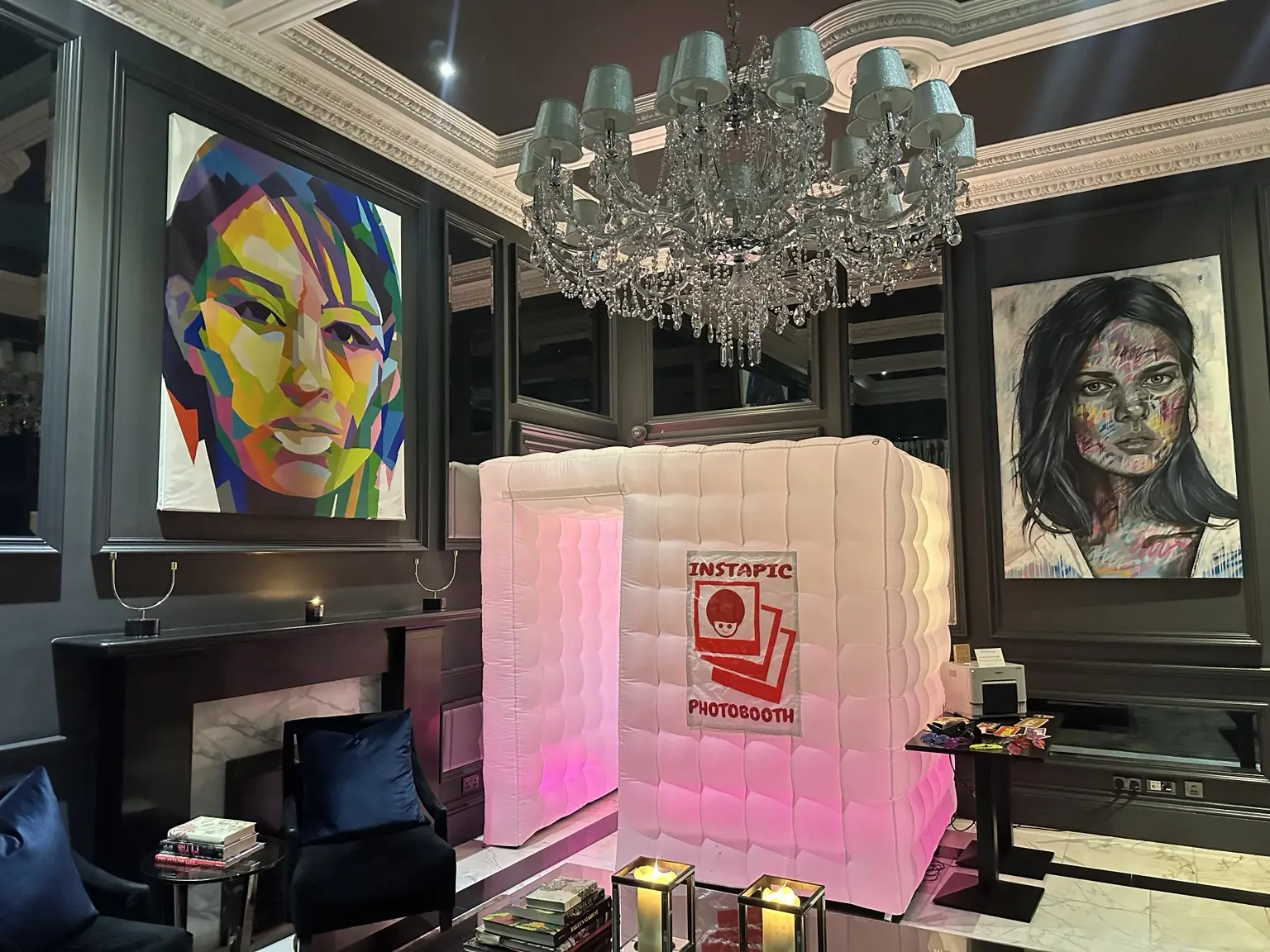 Instapic photo booth installed at a Scottish event venue
