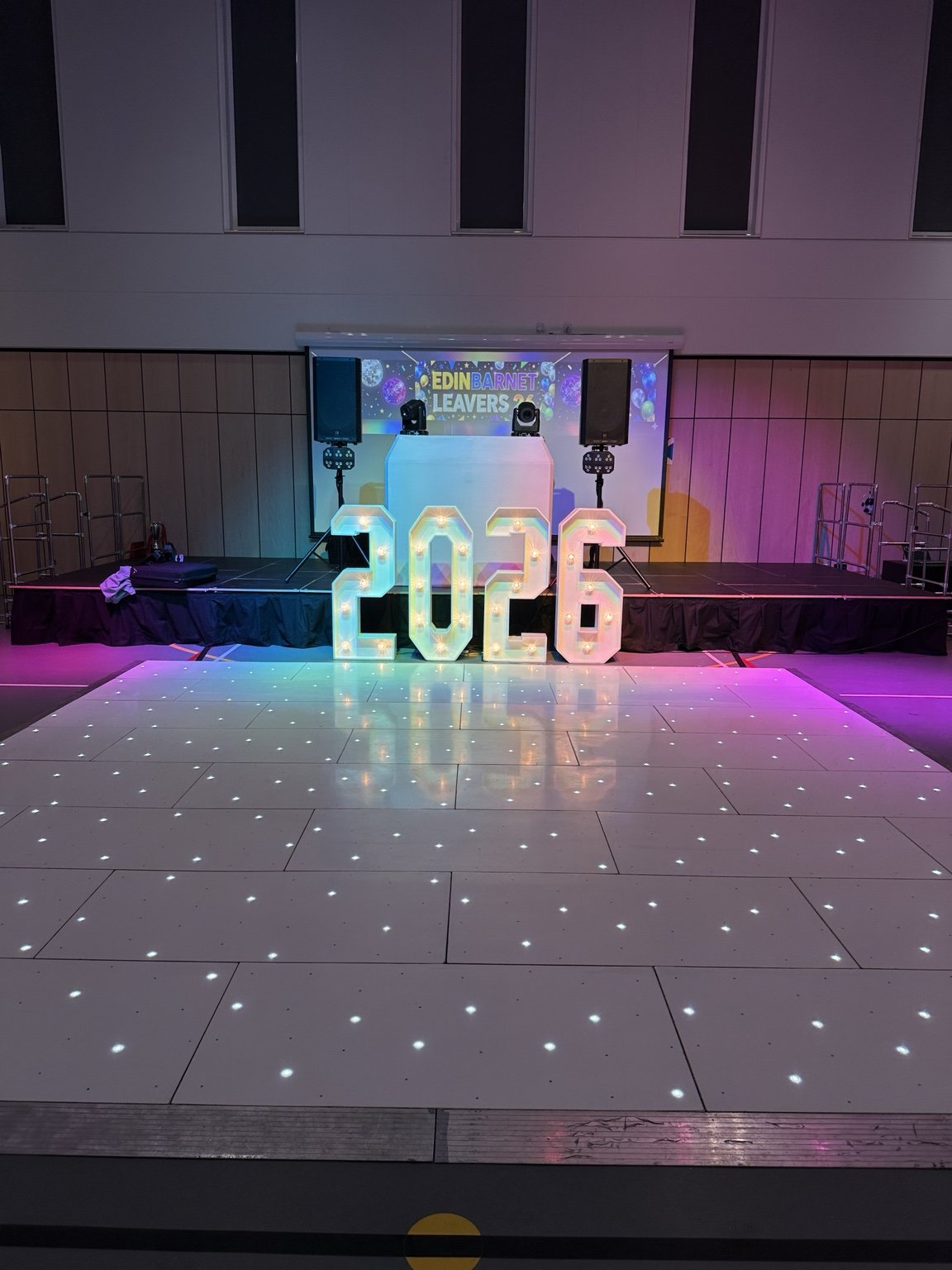 LED dance floor hire for proms and leavers events in Glasgow