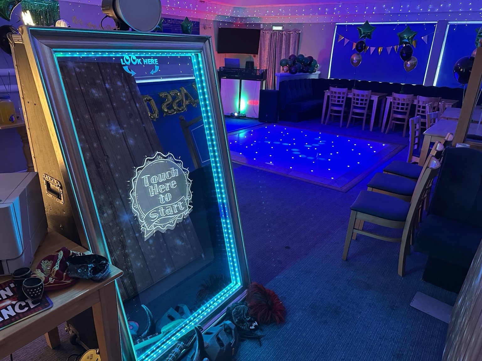 Interactive magic mirror photo experience at a Scottish event