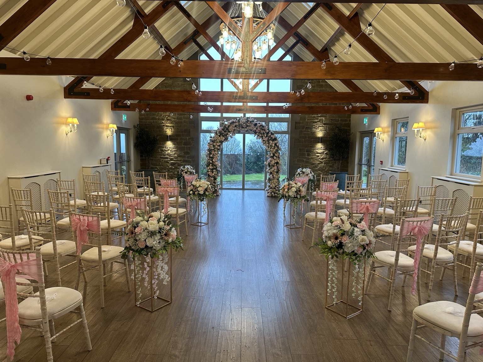Luxury wedding ceremony styling
